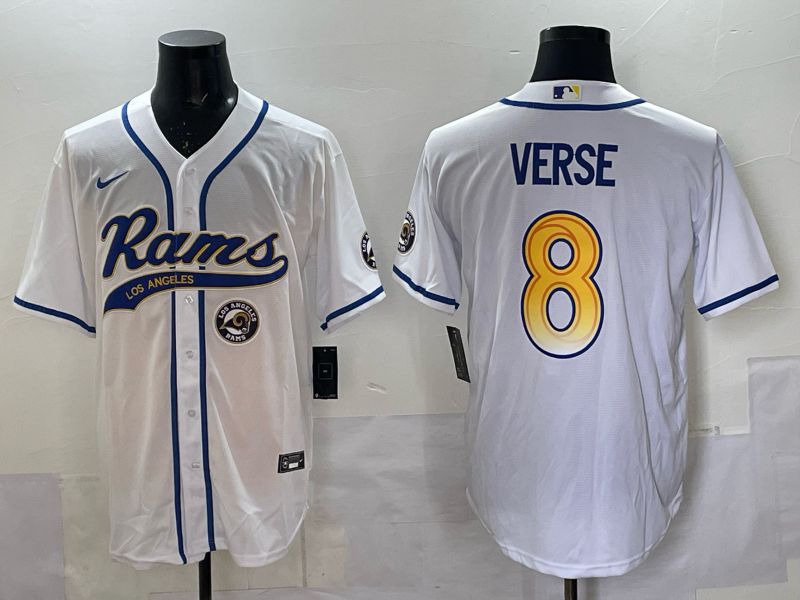 Men 2025 Los Angeles Rams #8 Verse white Joint Name Nike Limited NFL Jersey style 006->youth nfl jersey->Youth Jersey